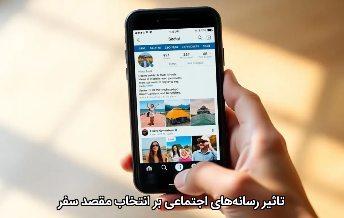 تاثیر رسانه‌های اجتماعی بر انتخاب مقصد سفر