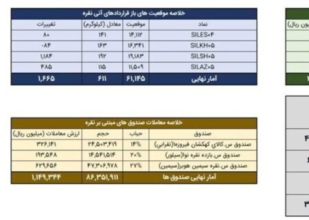 معامله 744 کیلوگرم شمش نقره در بورس کالا