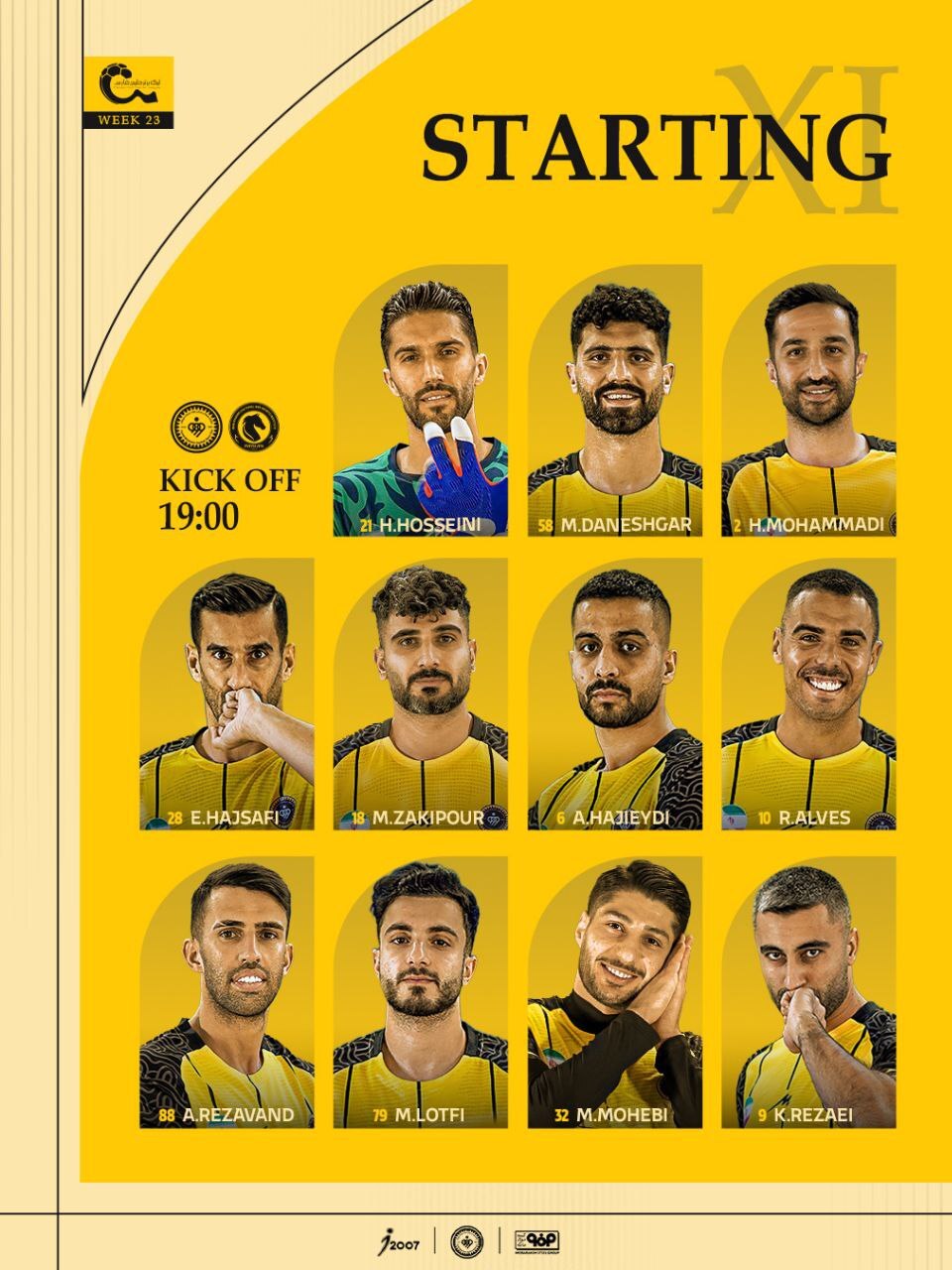 ترکیب تیم سپاهان برای دیدار مقابل پیکان تهران ترکیب تیم سپاهان برای دیدار مقابل پیکان تهران