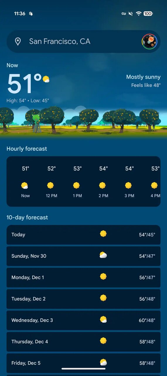 خداحافظی با اپ محبوب اندروید / گوگل «اپ هواشناسی» را حذف می‌کند