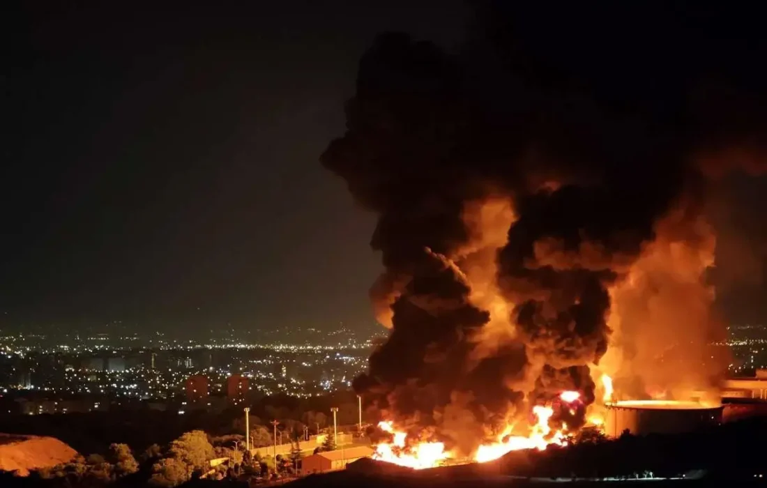 آتش، دود و خسارت در مرکز صنایع نظامی رافائل در پی حملات گسترده ایران