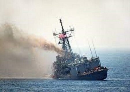 آتش‌سوزی در یکی از ناو‌های آمریکا