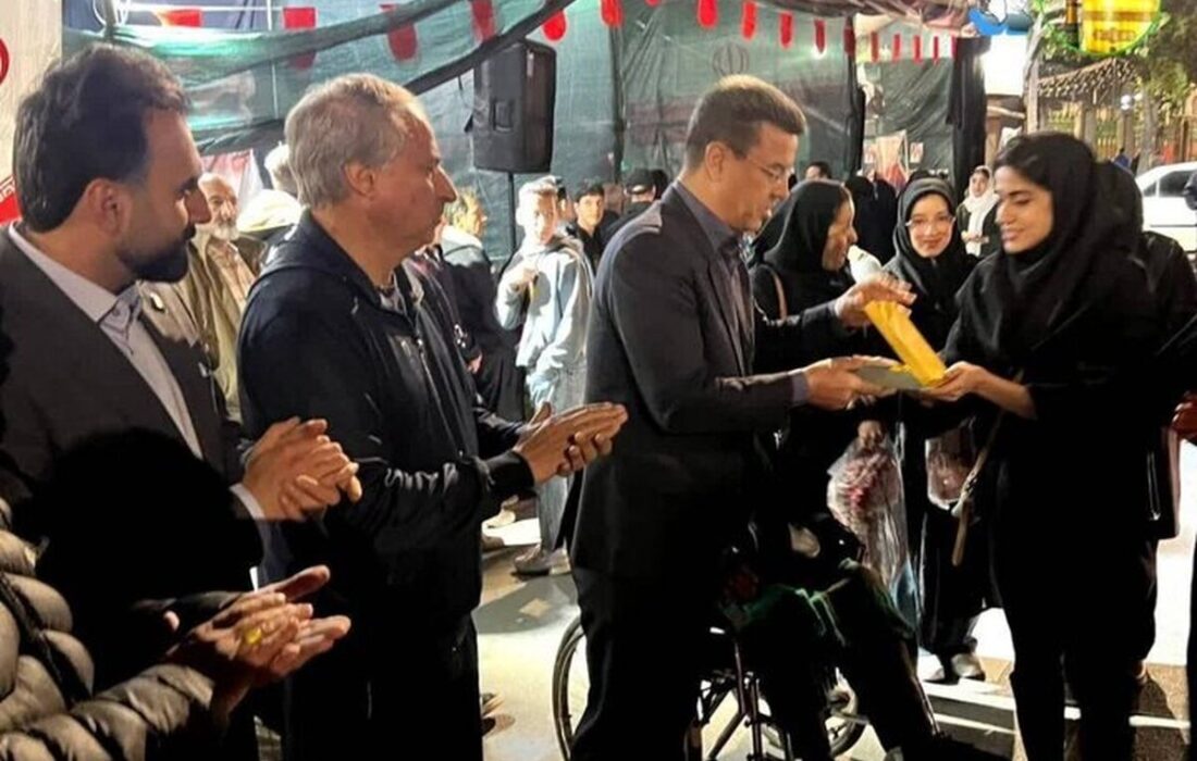 اقدام زیبای یک  ورزشکار درمورد فرشتگان پرپر شده دبستان میناب