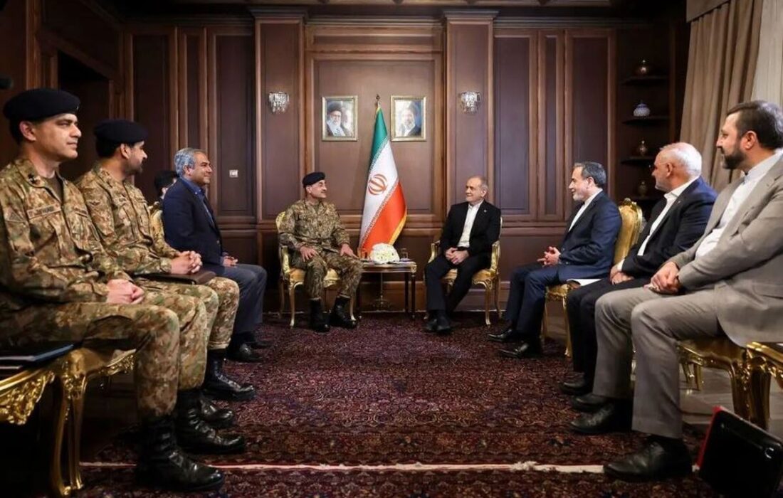 دیدار فرمانده ارتش پاکستان با رئیس جمهور