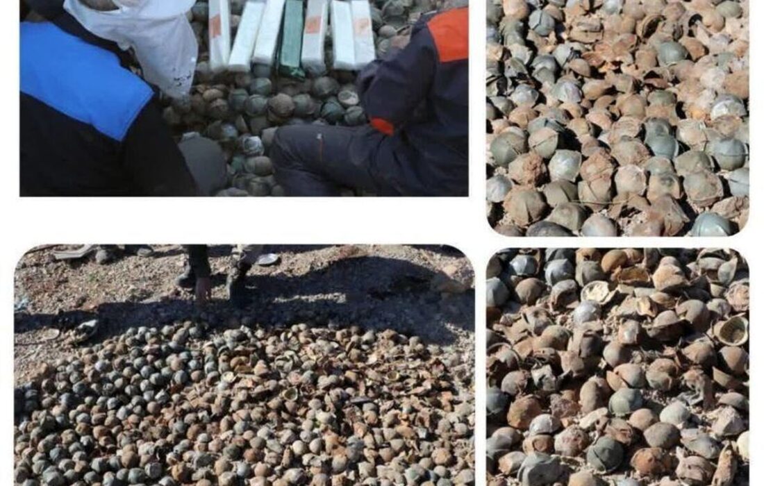 کشف و خنثی‌سازی ۹ هزار و پانصد بمبلت بجامانده از جنگ + عکس