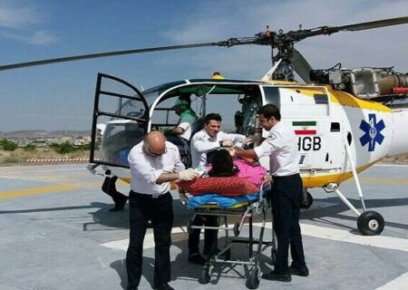 انتقال دو مصدوم سوختگی در انفجار گاز لواسان با بالگرد اورژانس